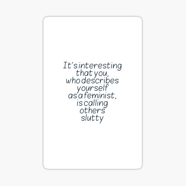 Feminism - Noora Quote Sticker