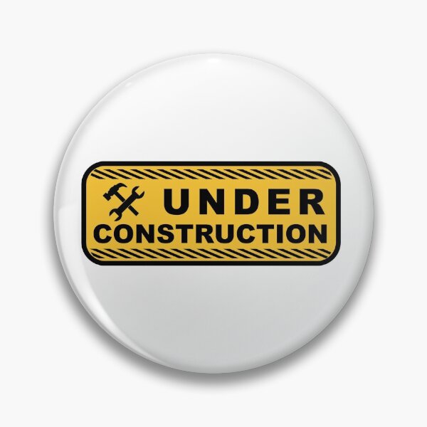 Item preview, Under Construction Sign - Orange, text, building, worker, sign, label designed and sold by SnappyBrick.