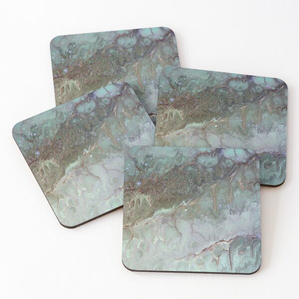 Item preview, Glitter Paint Pour Blues designed and sold by Sally Charles.