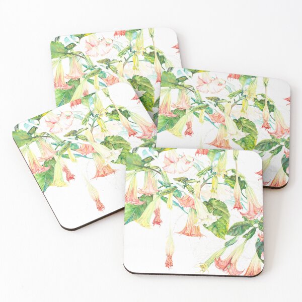 Item preview, Pink Brugmansia Floral Watercolor designed and sold by DorteC.