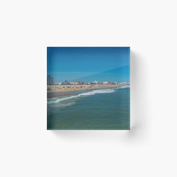The Beach and Ocean in OCMD Acrylic Block
