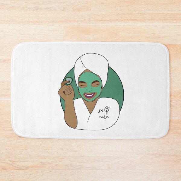 Item preview, Woman In Spa Face Mask, Mint Green designed and sold by Sarah Lopez.