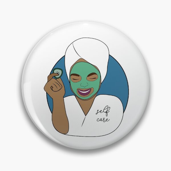 Item preview, Woman In Spa Face Mask, Blue designed and sold by Sarah Lopez.