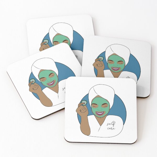 Item preview, Woman In Spa Face Mask, Blue designed and sold by Sarah Lopez.