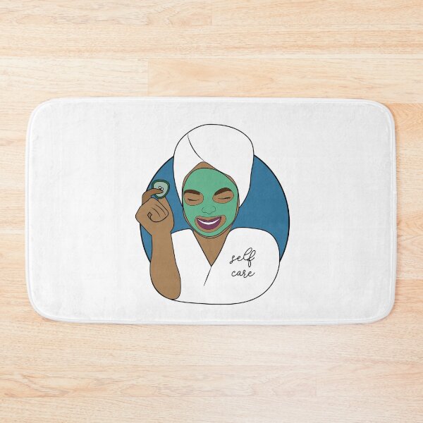 Item preview, Woman In Spa Face Mask, Blue designed and sold by Sarah Lopez.