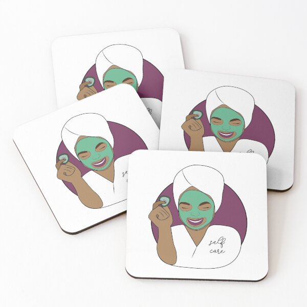 Item preview, Copy of Woman In Spa Face Mask, Maroon designed and sold by Sarah Lopez.
