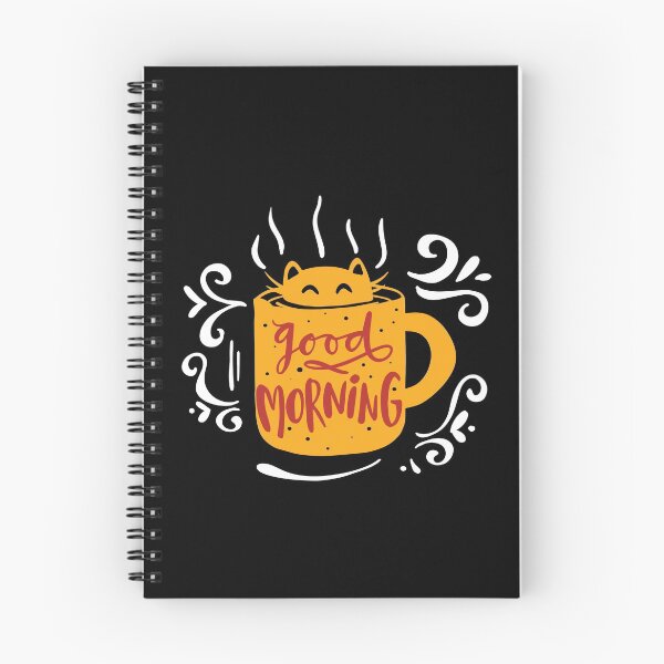Item preview, Good morning, cat in coffee cup, vintage ornament designed and sold by coffeeapparel.