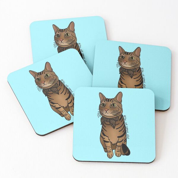 @the_cat_named_elliot (Instagram) Coasters (Set of 4)