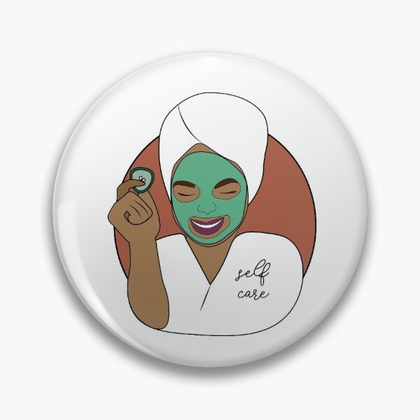 Item preview, Woman In Spa Face Mask, Orange designed and sold by Sarah Lopez.