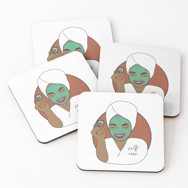 Item preview, Woman In Spa Face Mask, Orange designed and sold by Sarah Lopez.