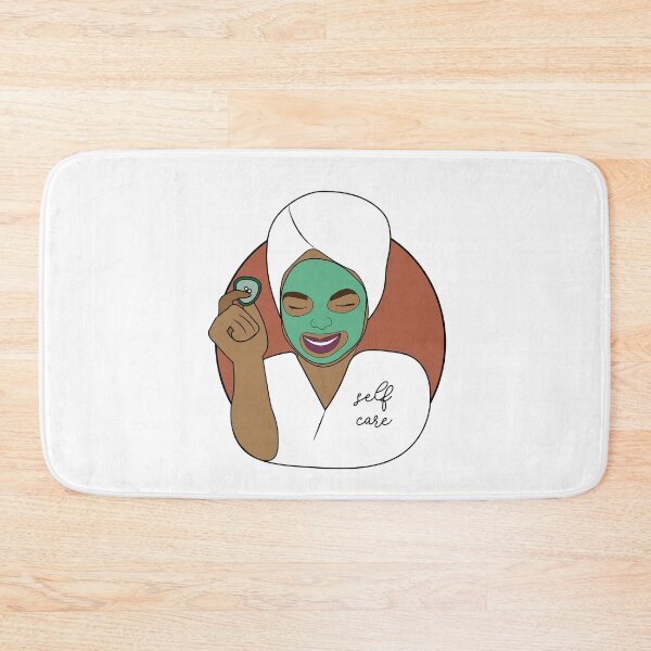 Item preview, Woman In Spa Face Mask, Orange designed and sold by Sarah Lopez.