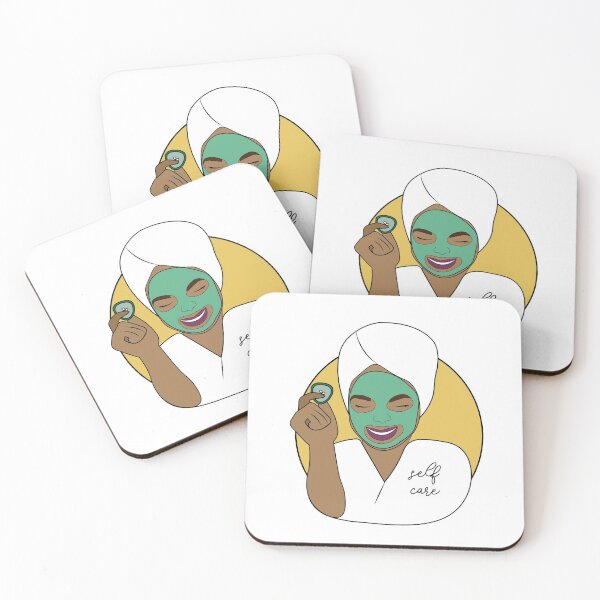 Item preview, Woman In Spa Face Mask, Yellow designed and sold by Sarah Lopez.