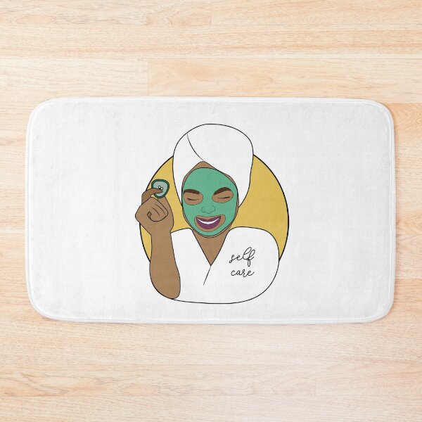 Item preview, Woman In Spa Face Mask, Yellow designed and sold by Sarah Lopez.