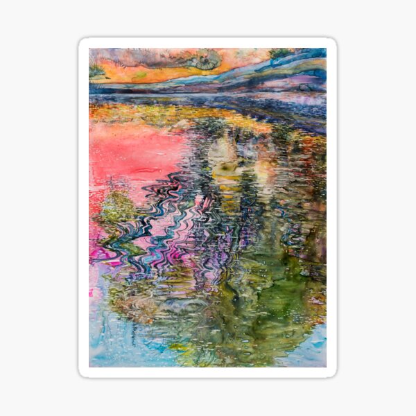 Watercolor Reflection on Water Sticker