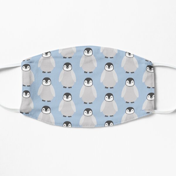 Penguin Chick (blue background) Flat Mask