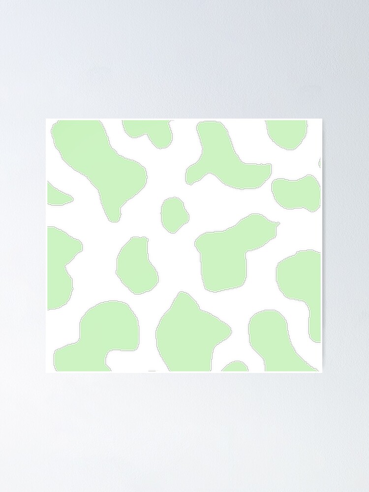 "Mint green cow print" Poster for Sale by theladiesart Redbubble