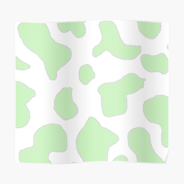 "Mint green cow print" Poster for Sale by theladiesart Redbubble