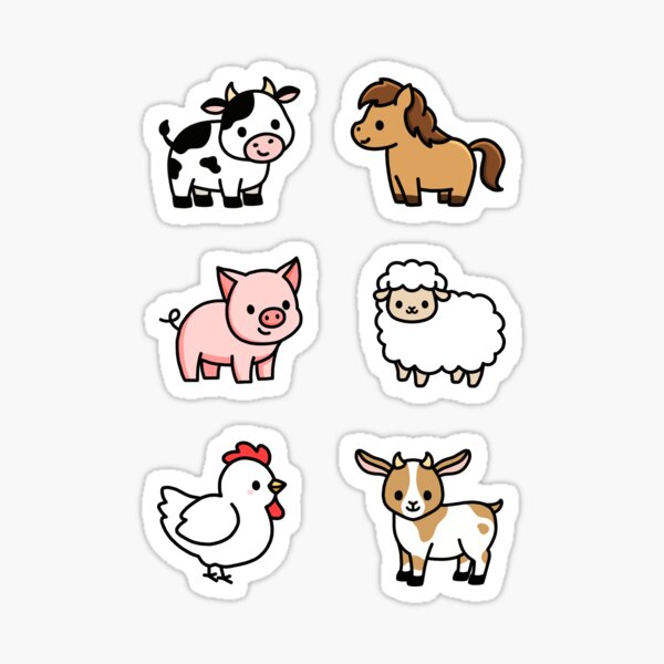 Farm Animal Sticker Pack Sticker