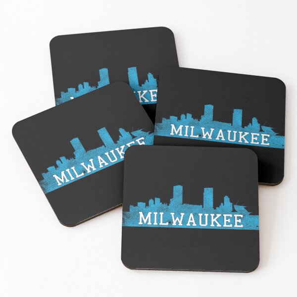 Item preview, Blue Milwaukee Skyline with Textured Background designed and sold by Third-Coast.