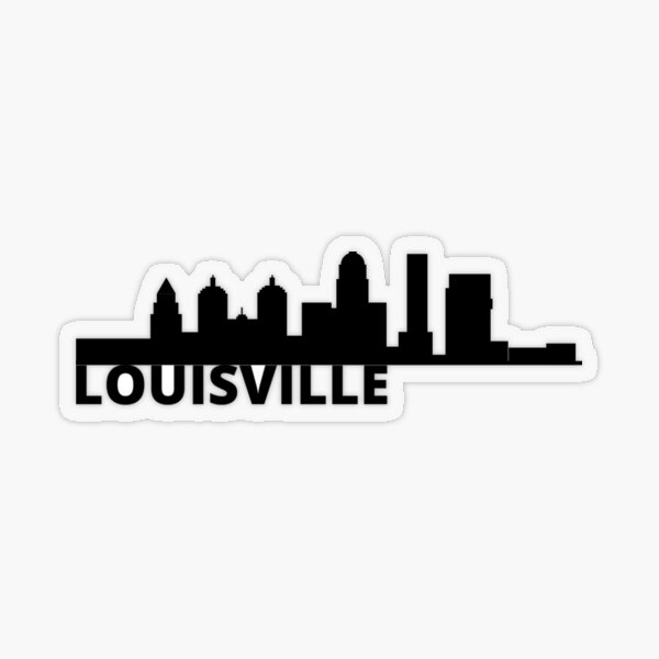 Louisville and KY Outline Sticker for Sale by shelbiefran