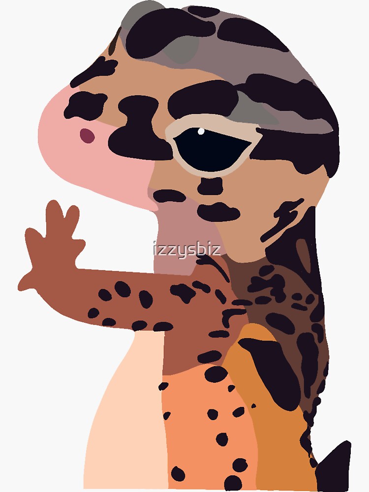 Thumbnail 3 of 3, Sticker, gecko designed and sold by izzysbiz.