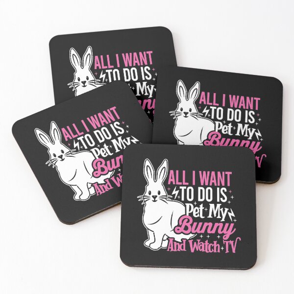 Item preview, All I Want To Do Is Pet My Bunny And Watch TV designed and sold by ZEDSOU ⭐⭐⭐⭐⭐.
