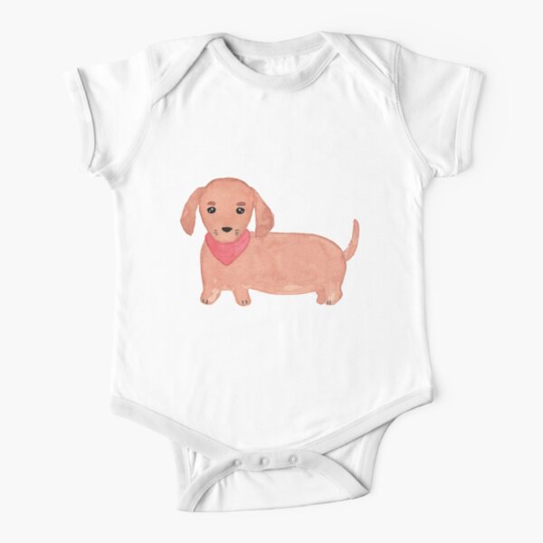Dachshund - Sausage Dog Short Sleeve Baby One-Piece