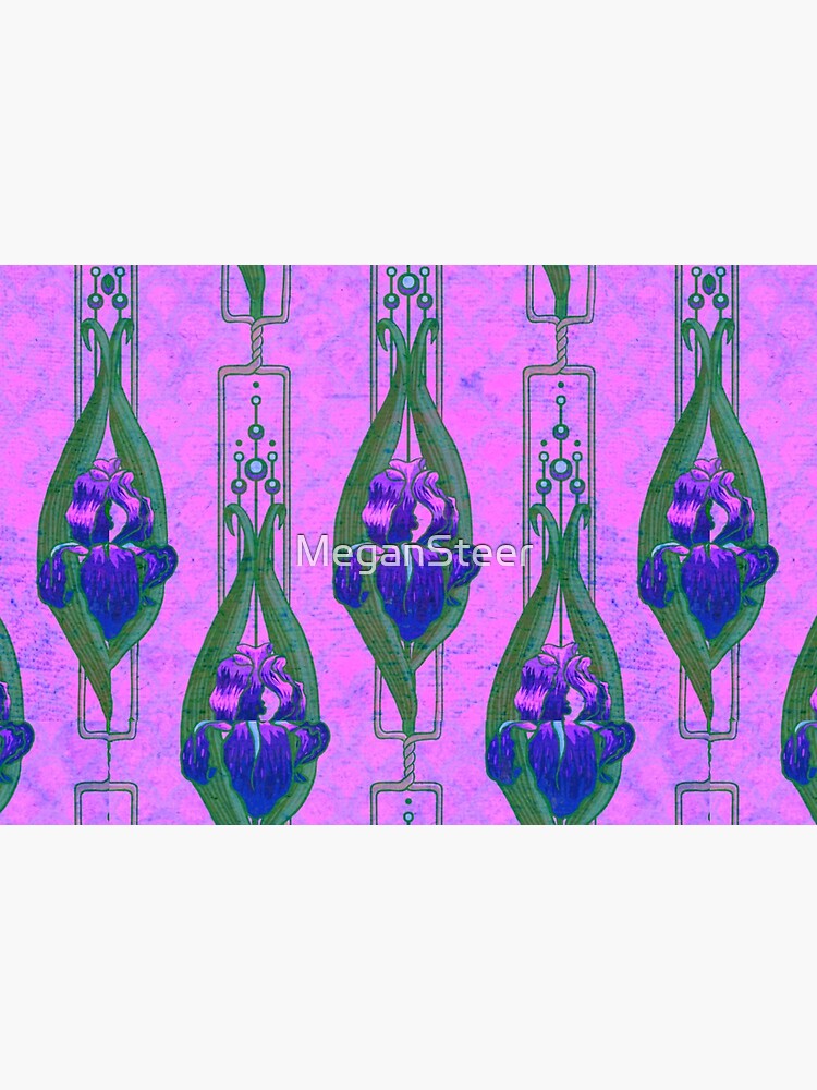 Art Nouveau Irises in Purple and Pink by MeganSteer