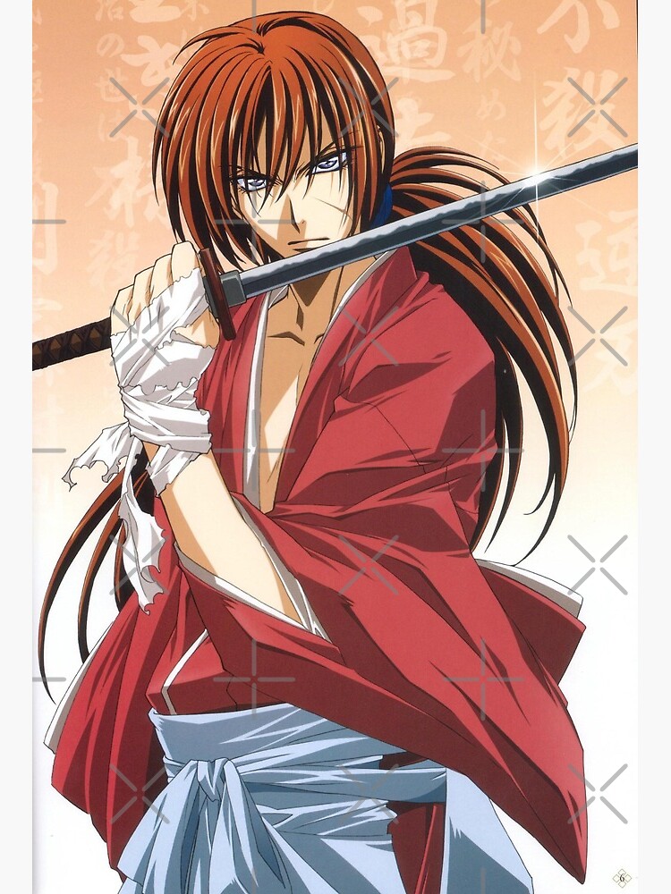 Himura kenshin - Kenshin manga Sticker by ArtSellerWorker