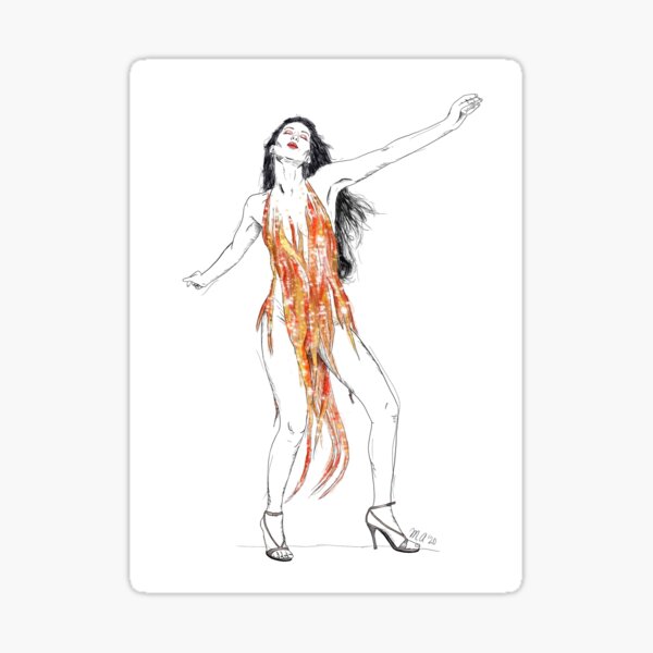 Cher Feuerkleid Sticker