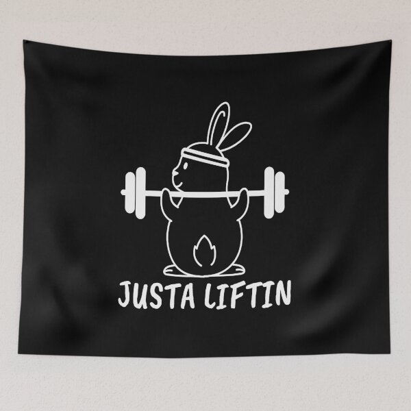 Item preview, Justa Liftin Bunny Rabbit designed and sold by ZEDSOU ⭐⭐⭐⭐⭐.