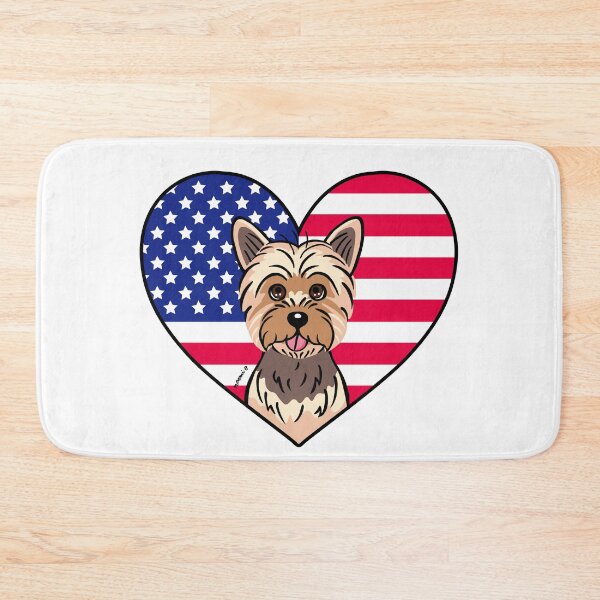 Item preview, Yorkshire Terrier and US Heart designed and sold by HappyLabradors.