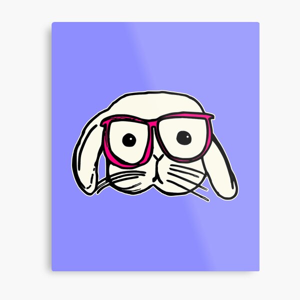Pink Rabbit Face Wall Art Redbubble - hipster glasses roblox bunny face hipster glasses glasses