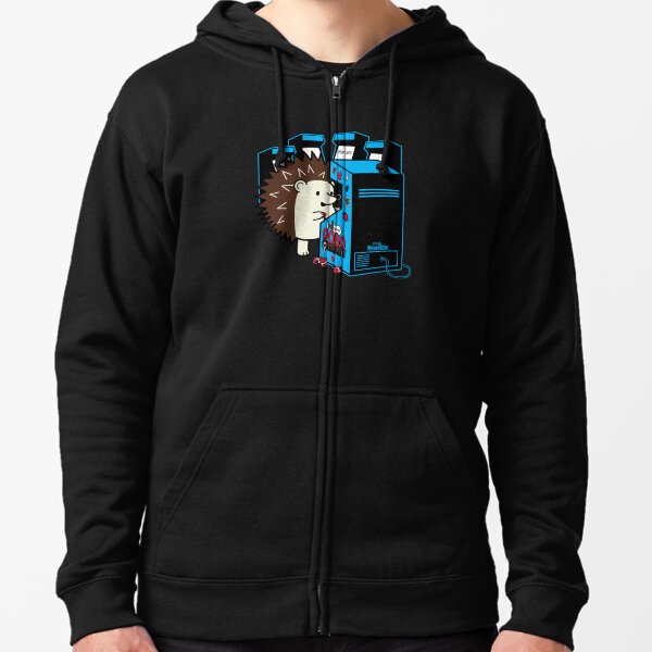 Duncan the Hedgehog - Retro Ridge Arcade Zipped Hoodie