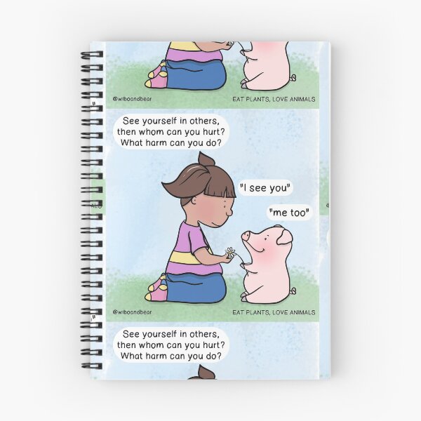 Item preview, PIG VEGAN CARTOON EAT PLANTS LOVE ANIMALS designed and sold by wiboandbear.