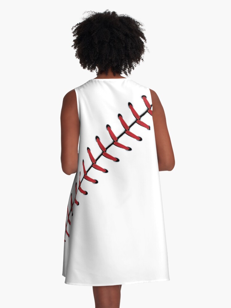 Baseball Lace Background 2 A-Line Dress