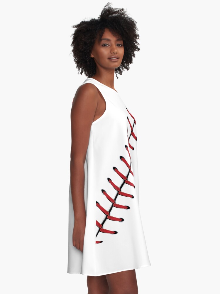 Baseball Lace Background 2 A-Line Dress
