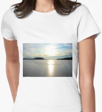 Herrestadsjön in winter season Women's Fitted T-Shirt