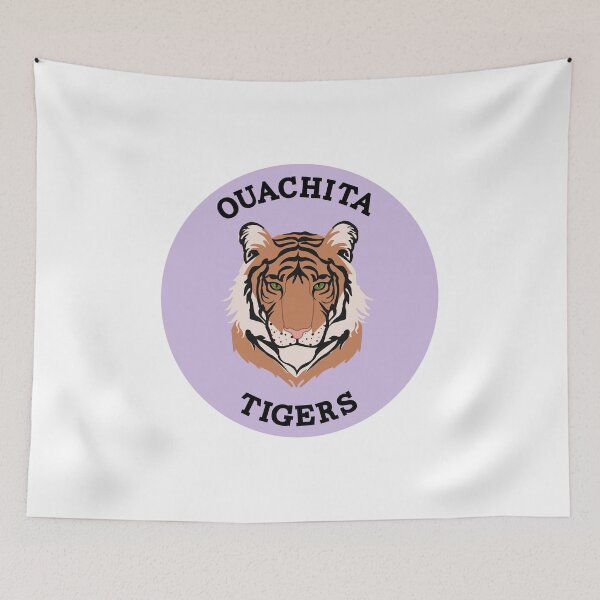 Item preview, Ouachita Tigers circle sticker designed and sold by Madeline McKay.
