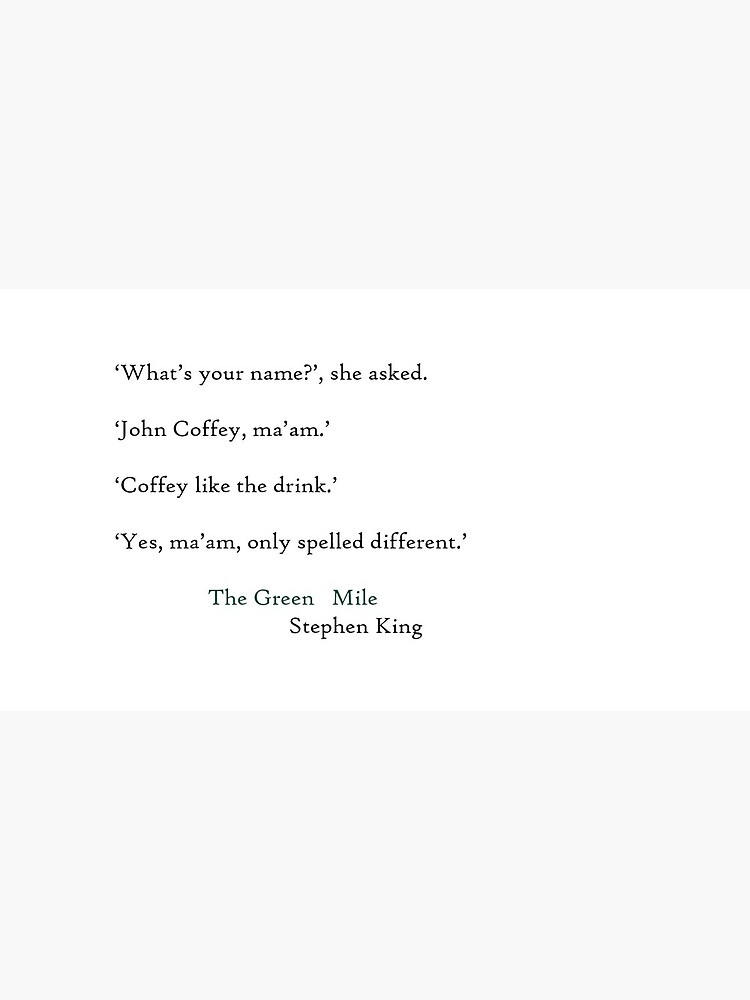 Carte Postale The Green Mile Citation 1 Par Makeupexhibit Redbubble