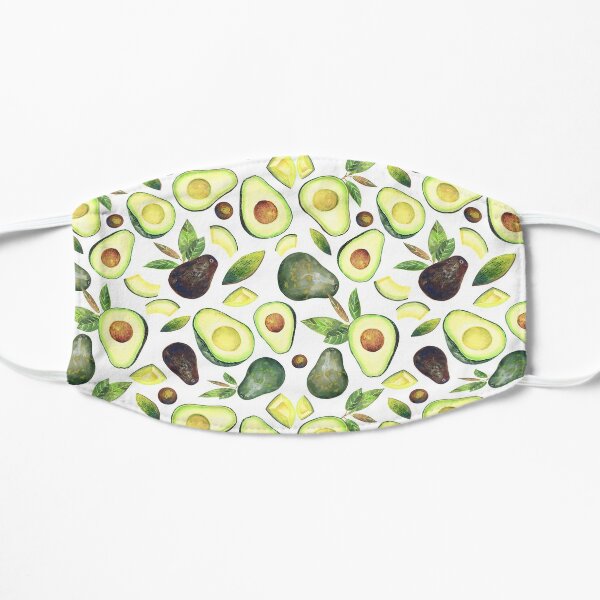 Watercolor Avocado Face Mask Mask