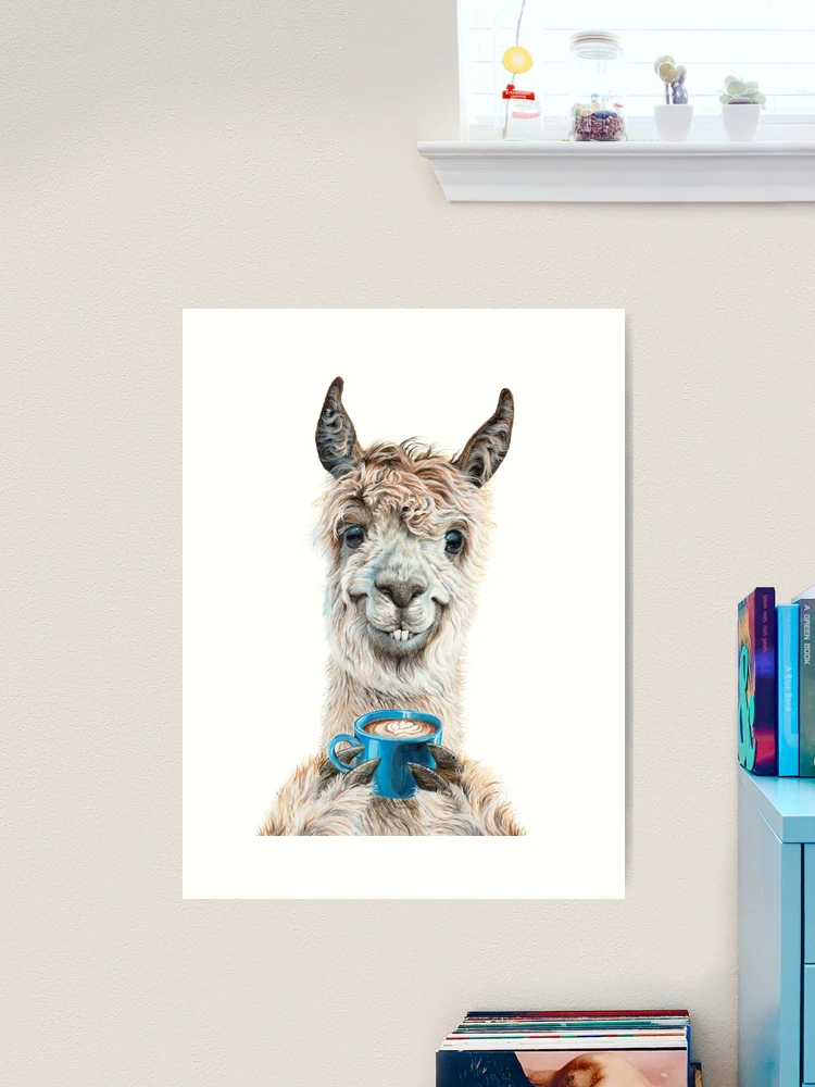 Llama Latte Poster 2024 Painting canvas 20*30inch