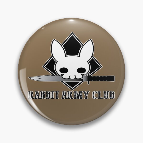 Item preview, Rabbit Army Club Skull White Outline For Dark Colours designed and sold by 108dragons.