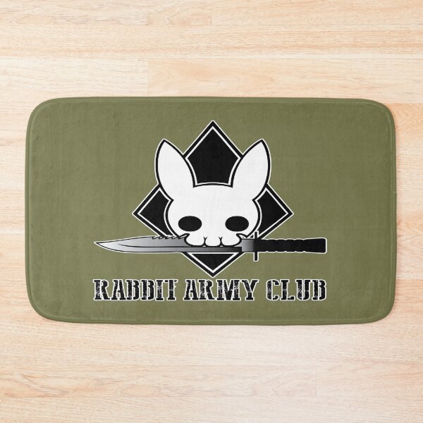 Item preview, Rabbit Army Club Skull White Outline For Dark Colours designed and sold by 108dragons.