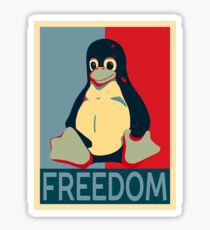 Tux Freedom for Linux Users Sticker