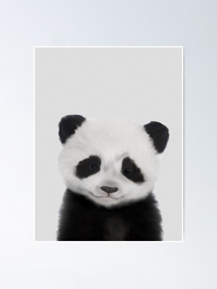 Baby Panda Cute Animals Graphics Art Poster By Artswag Redbubble