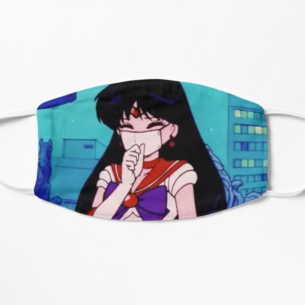 Sailor Mars ☽ ma fille pratique la distance sociale en toute sécurité Masque sans plis