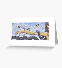 Butterflies and silvereyes Greeting Card