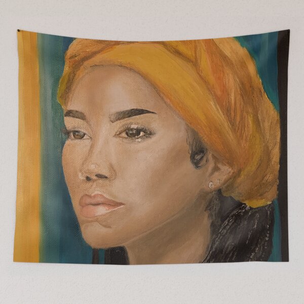 Item preview, Jhen,singer,soul,portrait,original,oil painting,chilombo,small,poster,print,art,artwork,woman,decor,dainty,lyrics,music,album art,cover designed and sold by spacesbydee.