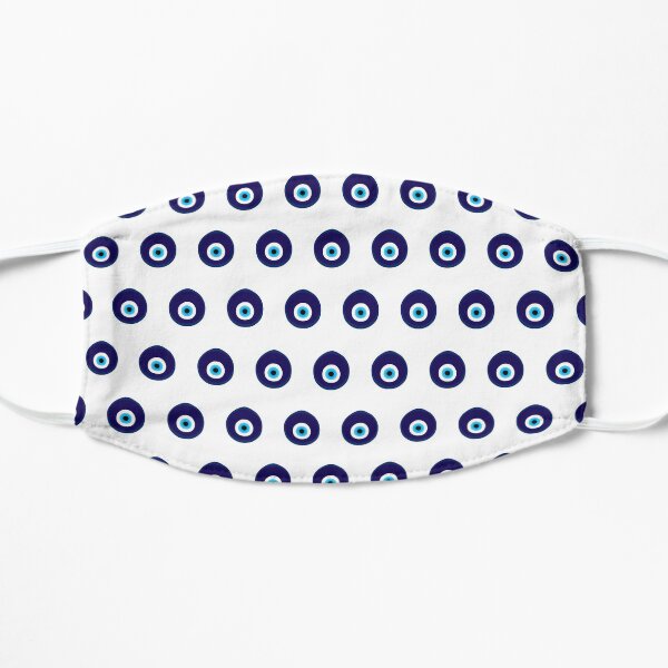Patrón de cuentas de mal de ojo azul Mascarilla